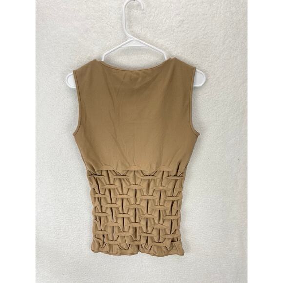 Last Tango Puckered Rouched Seamless Tank S/M‎ Macademia - Picture 6 of 6